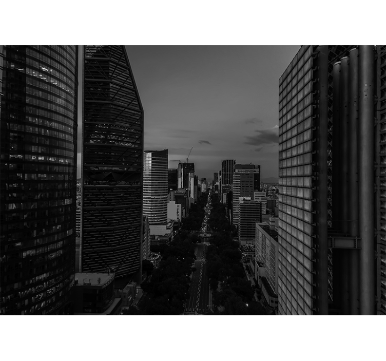 Fotomural ciudad Noche panorámica de la ciudad de méxico - TenVinilo