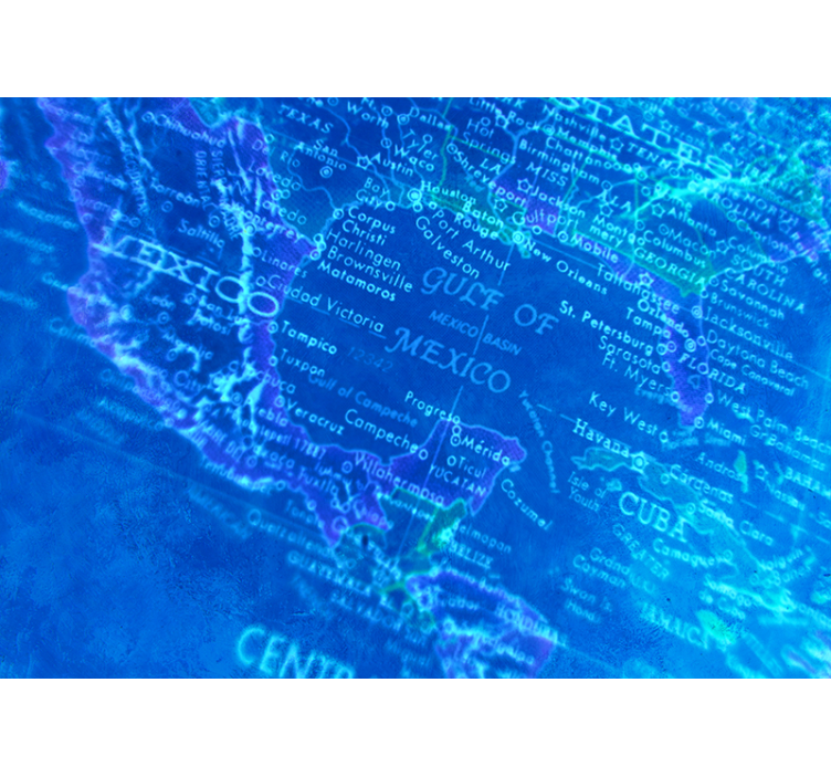 Mural mapamundi Mexico geográfico - TenVinilo