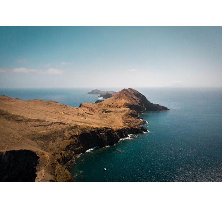 Mural de paisajes vista de la montaña costera - TenVinilo