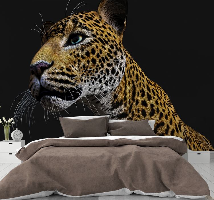 Fotomural 3D Leopardo feroz 3d - TenVinilo