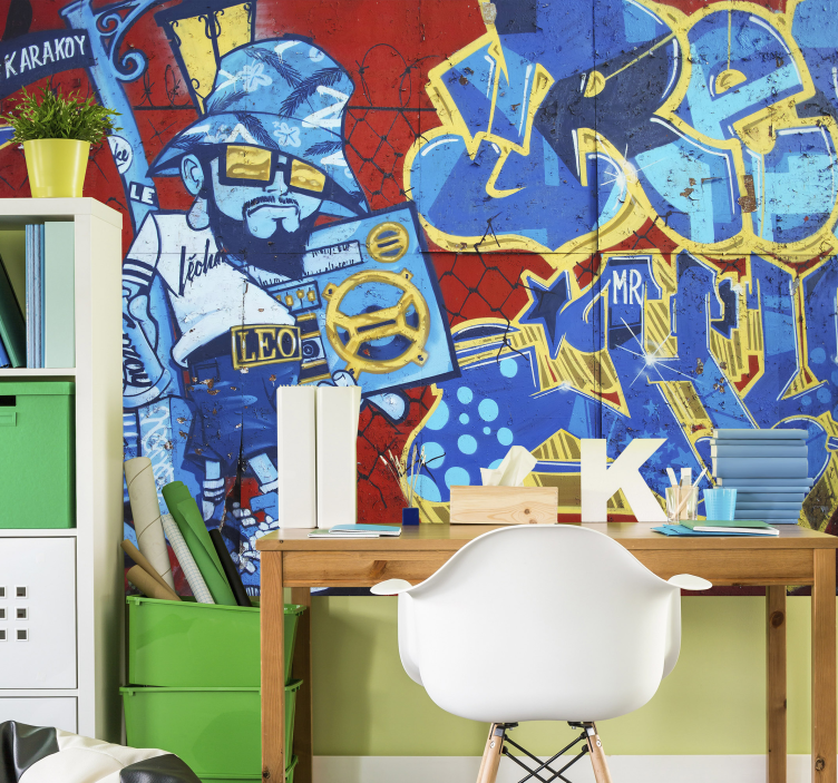 Fotomural arte urbano graffiti de Amsterdam - TenVinilo