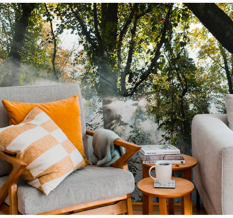 Fotomural naturaleza Bosque verde espeso - TenVinilo
