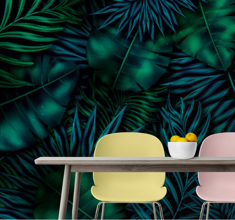 Fotomural naturaleza Hojas verdes brillantes - TenVinilo