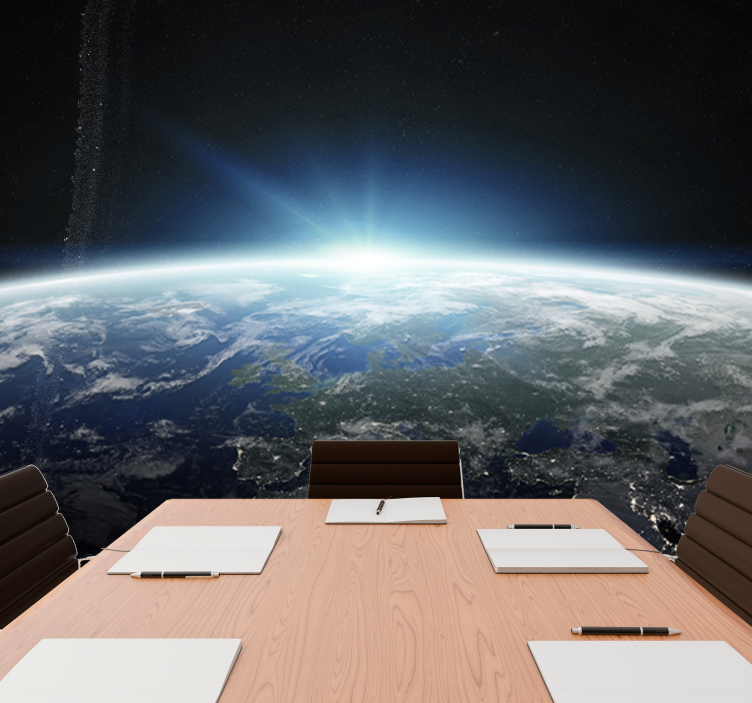 Fotomural espacio Diseño espacial planeta tierra - TenVinilo