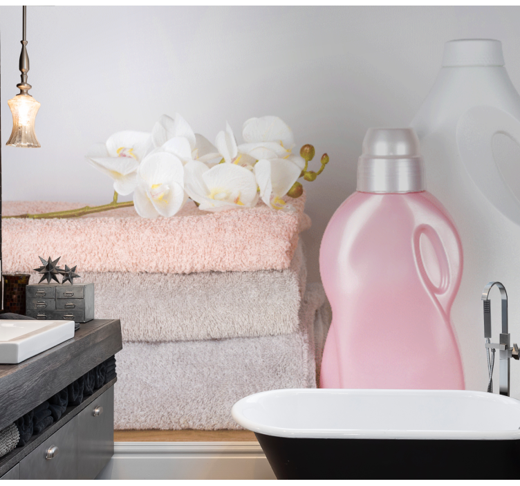 Fotomural baño Equipo de limpieza de lavandería - TenVinilo