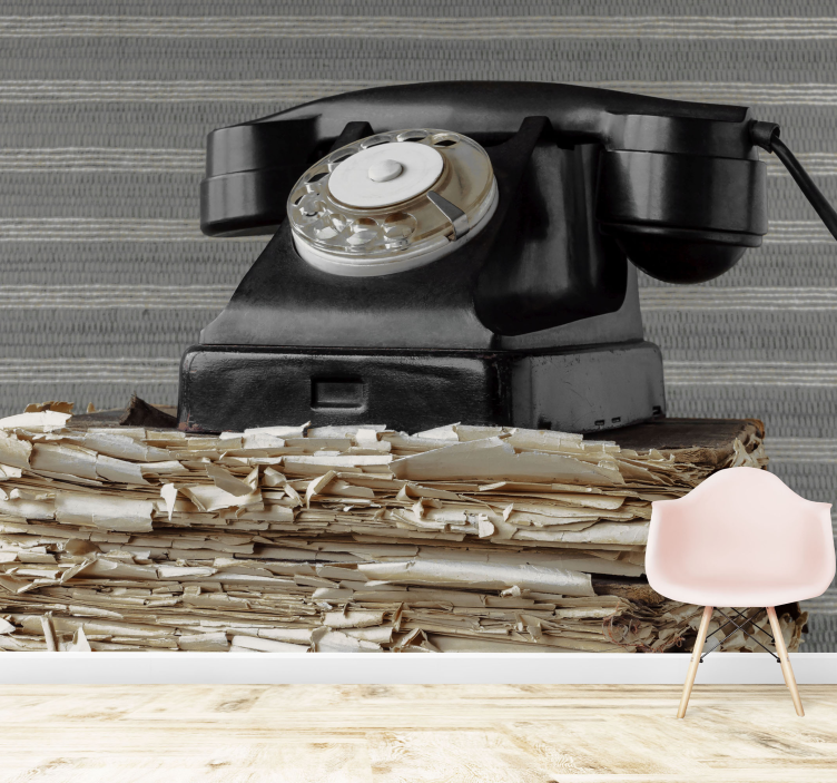 Fotomural retro Teléfono antiguo - TenVinilo