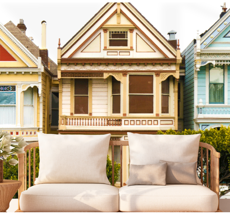 Fotomural ciudad Casas antiguas de san francisco - TenVinilo