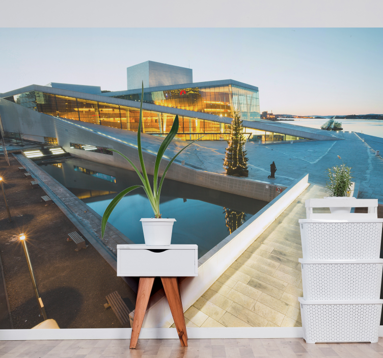 Fotomural ciudad ópera de oslo - TenVinilo