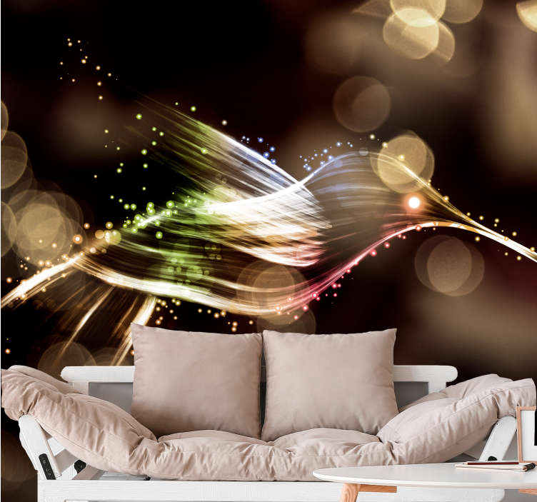 Fotomural animale Colibrí de color neón - TenVinilo