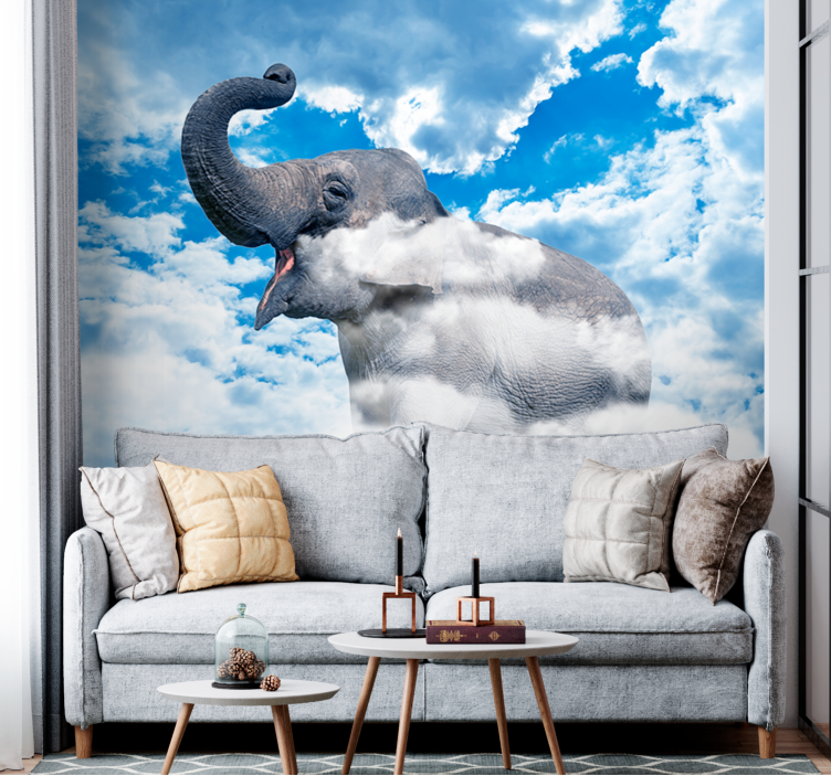 Fotomural animale Elefante en las nubes - TenVinilo