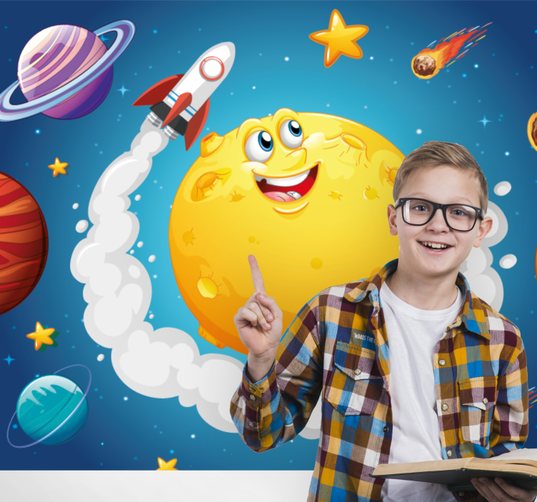 Mural de fantasía aventura espacial - TenVinilo