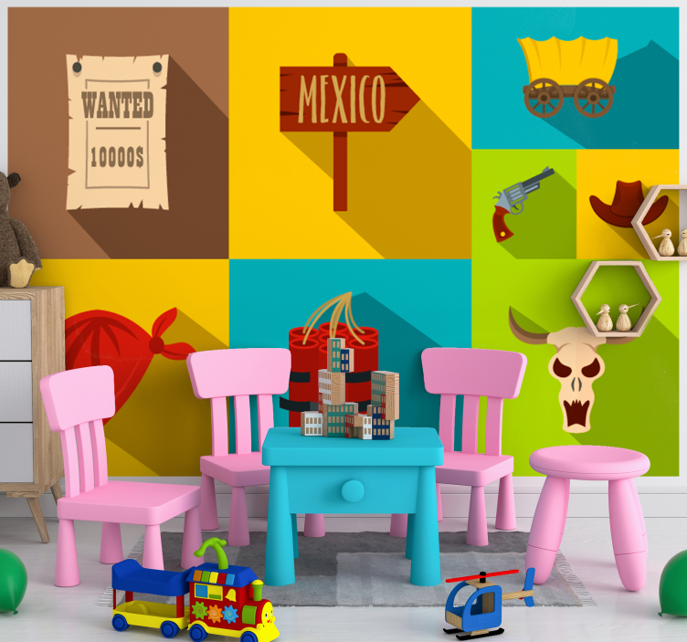 Mural infantil tema méxico deseado - TenVinilo