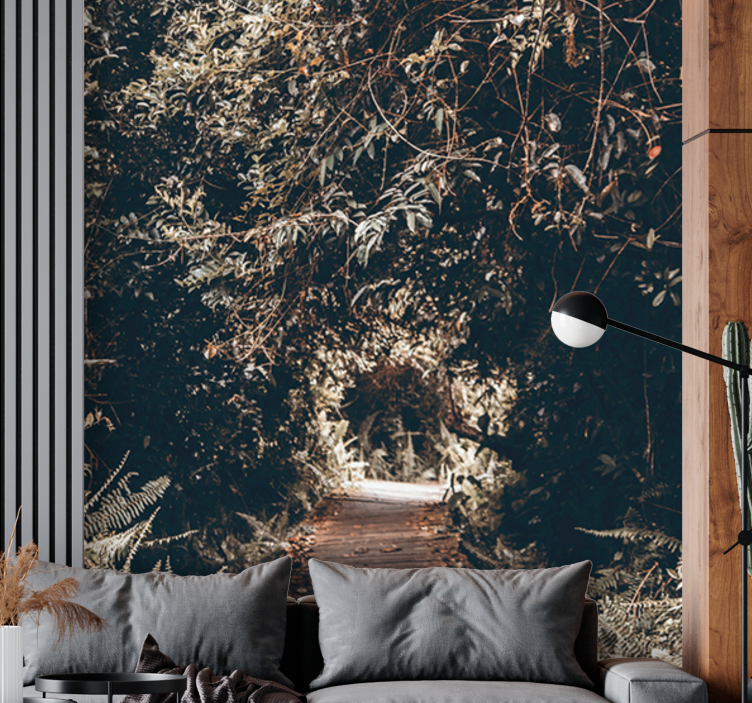 Mural de naturaleza sendero del bosque - TenVinilo