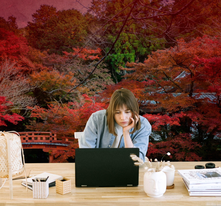 Mural de naturaleza serenidad de otoño - TenVinilo