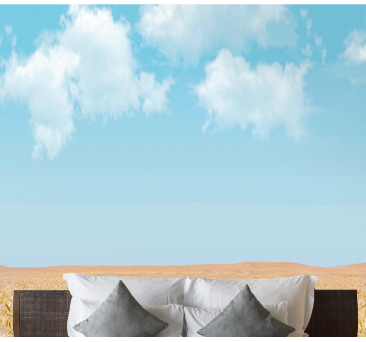 Mural de paisajes cielo y trigo - TenVinilo