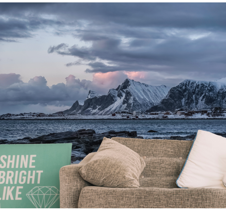 Mural de paisajes cumbres heladas - TenVinilo