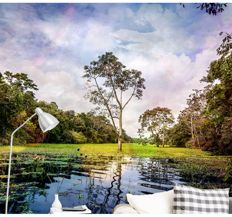 Mural de paisajes escena natural tranquila - TenVinilo