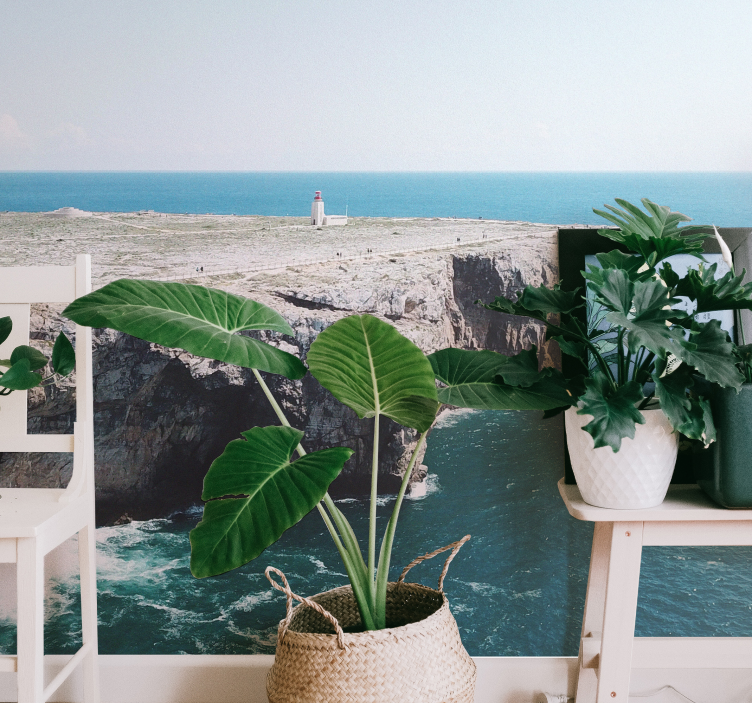 Mural de paisajes vista de los acantilados costeros - TenVinilo