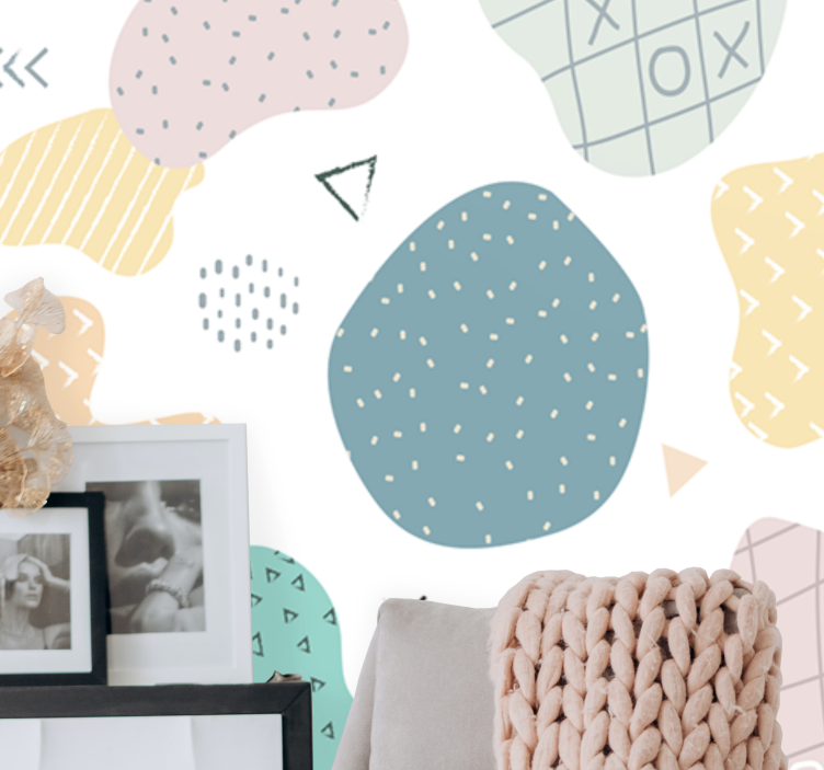 Mural de textura formas de patrón abstracto - TenVinilo