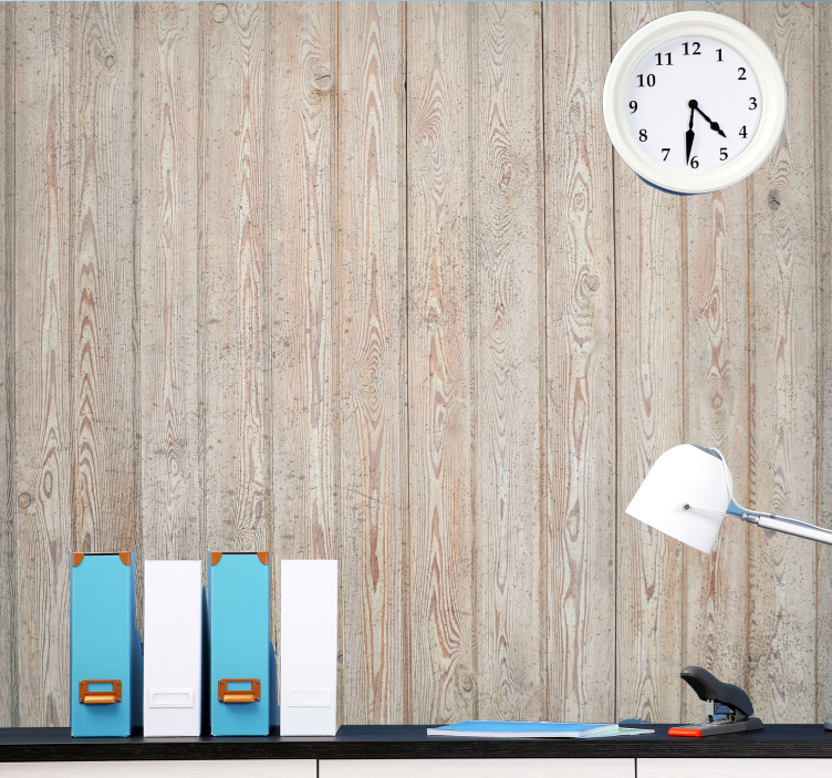 Mural efecto madera paneles de madera clara - TenVinilo