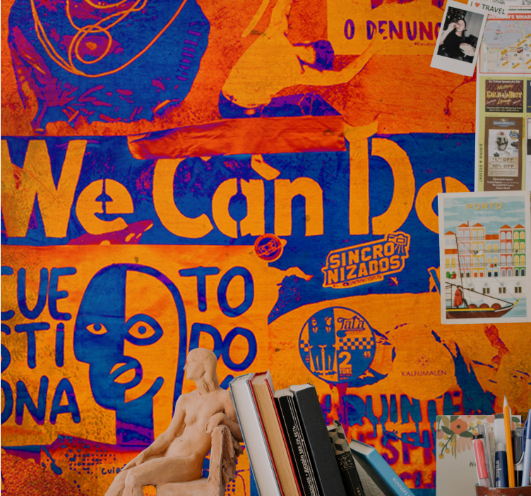 Mural graffiti expresión empoderada - TenVinilo