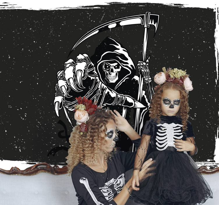 Mural halloween ilustración del segador - TenVinilo