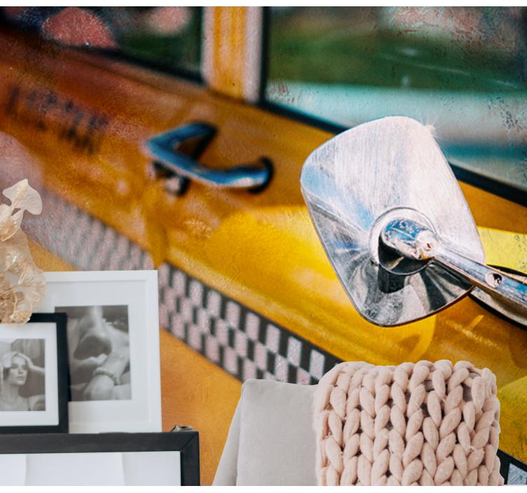 Mural new york taxi amarillo icónico - TenVinilo