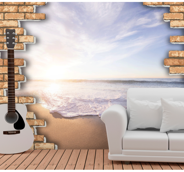 Fotomural personalizable Imagen personalizable 3d pared rota - TenVinilo