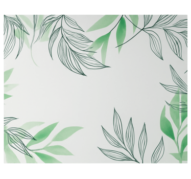 Mural para salón hojas tropicales colgantes - TenVinilo