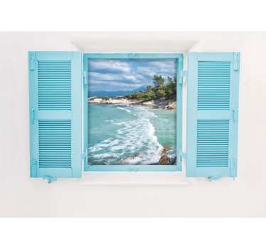 Mural de mar Ventana con vista al mar - TenVinilo