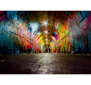 Mural arte urbano Graffiti de túnel - TenVinilo