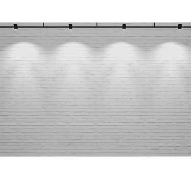 Fotomural ladrillo Pared de ladrillo gris liso - TenVinilo
