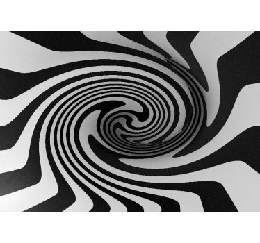 Foto mural 3d Túnel en espiral infinito en blanco y negro - TenVinilo