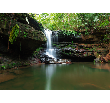 Mural de naturaleza vista de cascada tranquila - TenVinilo