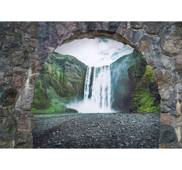 Mural de cascada vista majestuosa de cascada - TenVinilo