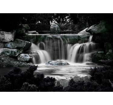 Mural de cascada entorno de agua tranquila - TenVinilo