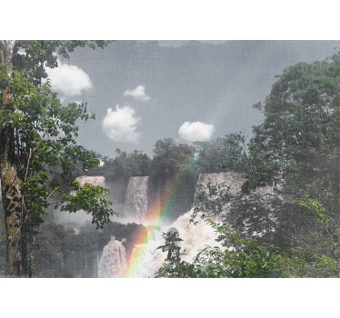 Mural de cascada escena de cascada en la selva - TenVinilo
