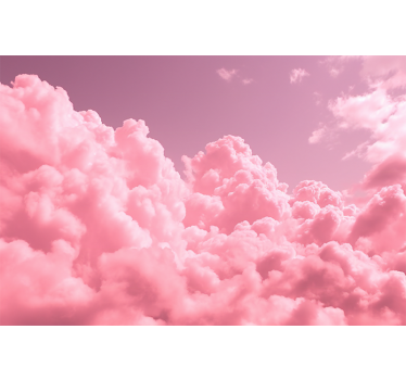 Fotomural infantiles nubes rosadas y esponjosas - TenVinilo