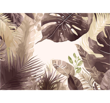 Fotomural baño plantas tropicales - TenVinilo