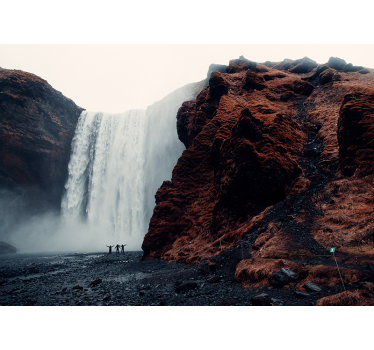 Fotomural cascada entre rocas - TenVinilo