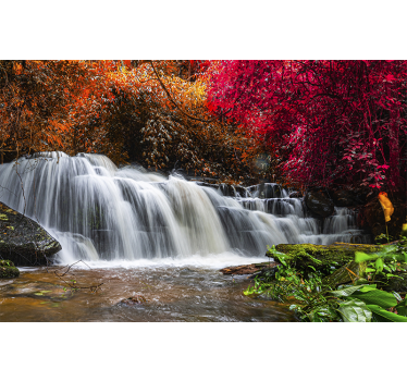Mural de cascada serenidad de cascada majestuosa - TenVinilo