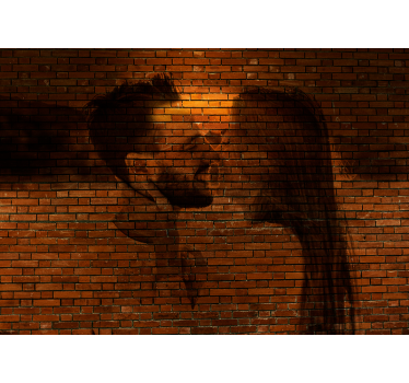 Foto mural 3d Foto con textura de ladrillo personalizable - TenVinilo