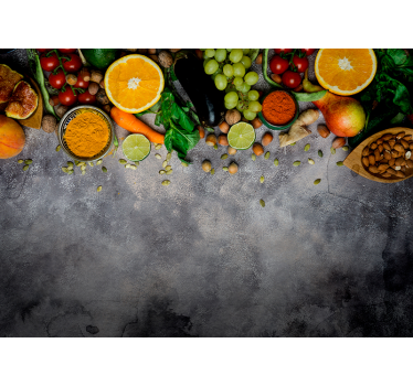 Fotomurales decorativos para cocinas Estilo estético de frutas y  - TenVinilo