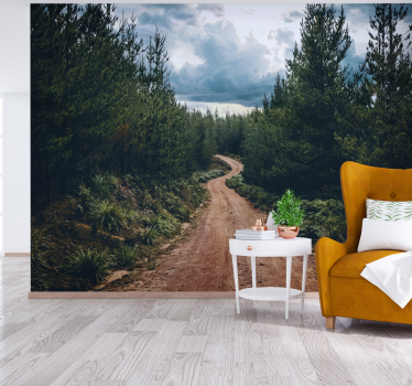 Foto mural 3d Camino 3d en bosque verde - TenVinilo