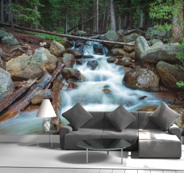 Mural de cascada corriente en cascada - TenVinilo
