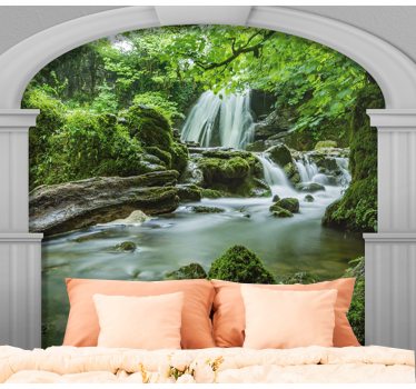 Fotomural cascada Pilares 3d con - TenVinilo