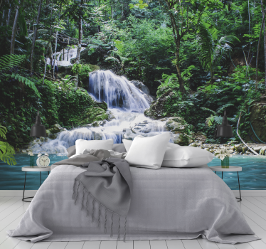 Fotomural de paisaje bosque tropical para salón - TenVinilo