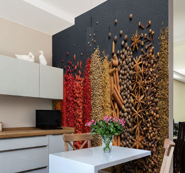 Fotomurales decorativos para cocinas con especies - TenVinilo