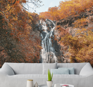 Mural de cascada agua majestuosa fluyendo - TenVinilo