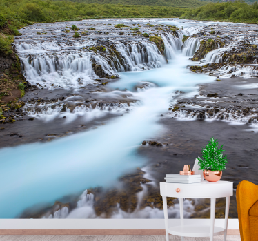 Mural de cascada flujo de agua serena - TenVinilo